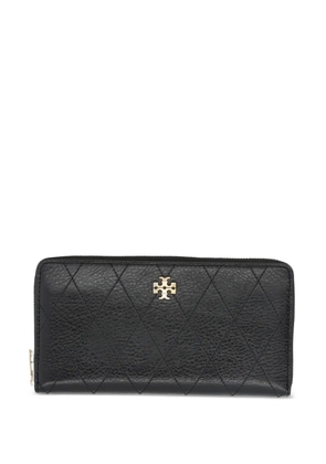 Tory Burch Charlie quilted leather wallet - Black