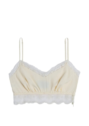 Simone Rocha lace-trim top - Neutrals