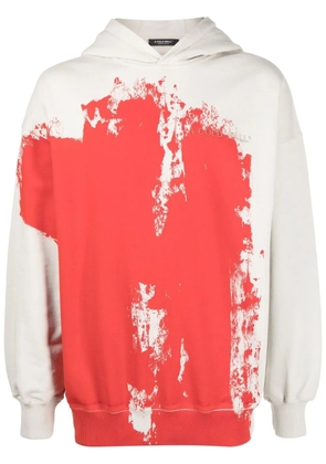 A-COLD-WALL* paint-effect cotton hoodie - Neutrals