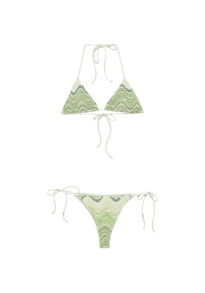 MC2 Saint Barth sequin-embellished zig-zag bikini - Green