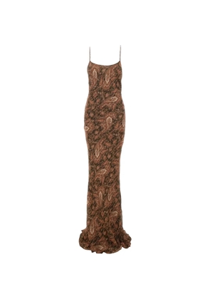 THE ANDAMANE Ninfea paisley-print maxi dress - Brown
