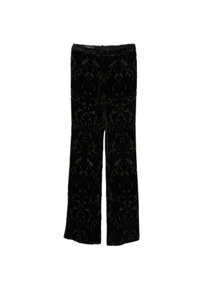 Gucci GG damask-pattern velvet trousers - Black