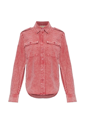 Michael Michael Kors garment-dyed denim shirt - Red
