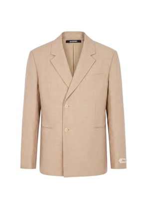 Jacquemus The Melo logo-patch blazer - Neutrals