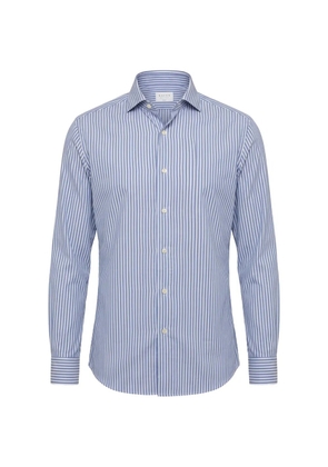 Xacus striped long-sleeve shirt - Blue