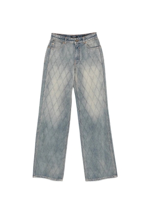 Balmain buttoned straight-leg jeans - Blue