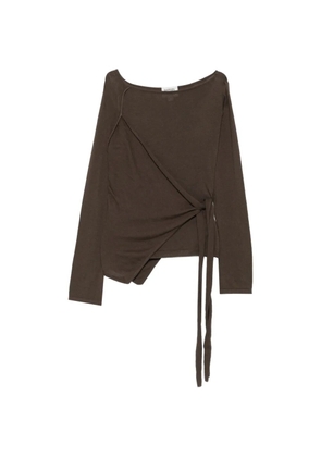DAMSON MADDER Hannie wrap-style sweater - Green