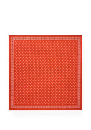 Mulberry tree-print cotton scarf - Orange