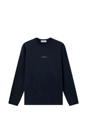 Stone Island logo-print long-sleeve T-shirt - Blue