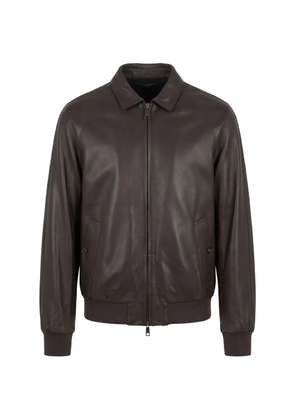Kired Pisa zip-up leather jacket - Brown