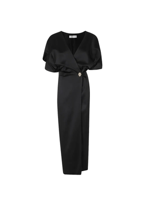 Raquel Diniz Anastasia draped midi dress - Black