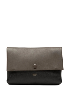 Celine Pre-Owned 2013-2026 Bicolor Leather All Soft pouch - Brown