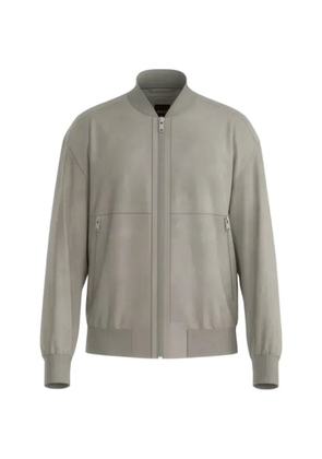 BOSS leather bomber jacket - Grey