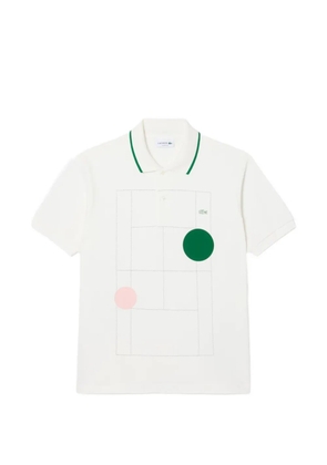 Lacoste graphic-print polo shirt - White