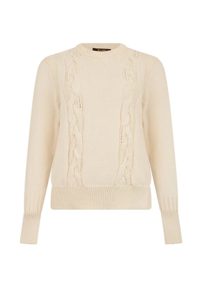 Moorer round-neck sweater - White