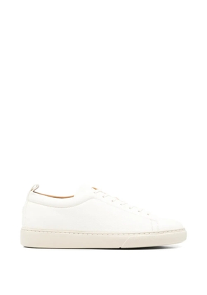 Henderson Baracco grained-leather sneakers - White