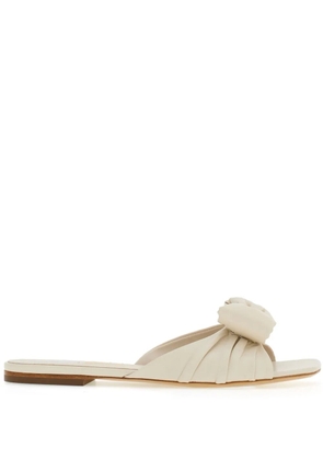 Ferragamo Padded Vara leather sandals - White
