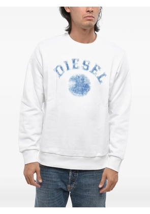 Diesel brushed logo-print sweatshirt - White