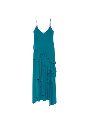 Love Moschino ruffled asymmetric dress - Blue