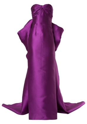 Bambah Ruby pencil bow gown - Purple