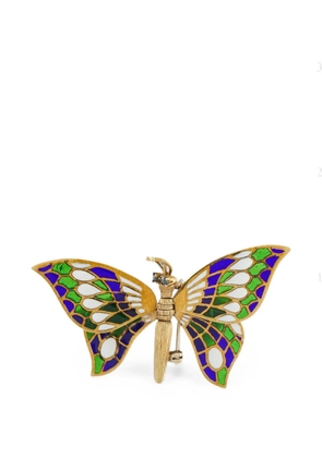 LB Exclusive plique-à-jour butterfly brooch - Gold