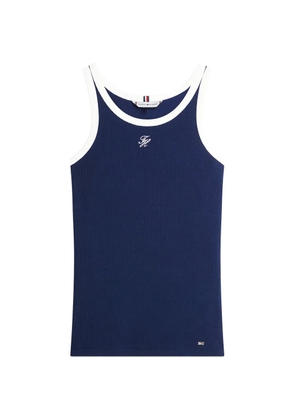 Tommy Hilfiger CONTRAST BIND RIB TANK - Blue