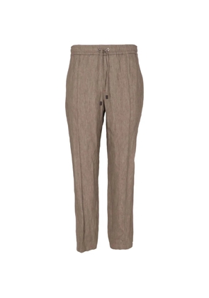 Isaia drawstring tailored trousers - Brown