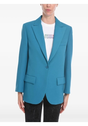 SUPER BLOND peak-lapel single-breasted blazer - Blue