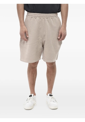 CULTURA embroidered-logo shorts - Neutrals