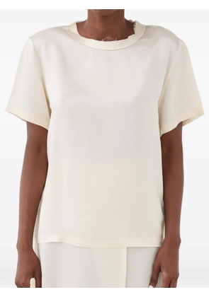Eleh raw-cut blouse - Neutrals