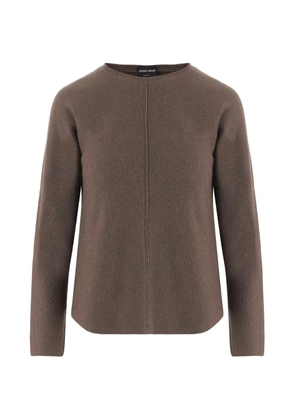 Giorgio Armani seam-detail sweater - Brown
