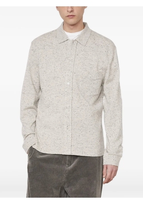 Officine Generale marl-knit button-up sweater - Neutrals