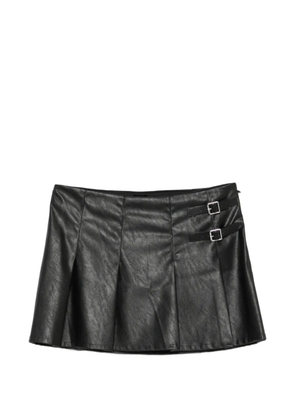 PINKO buckle-detail pleated mini skirt - Black