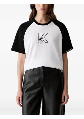 Karl Lagerfeld Choupette-print raglan-sleeve T-shirt - White