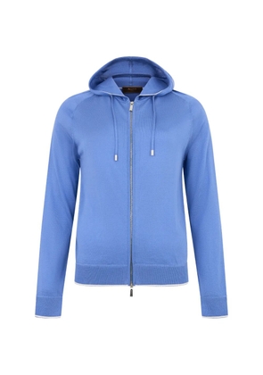 Moorer Nivola zip-up drawstring cardigan - Blue