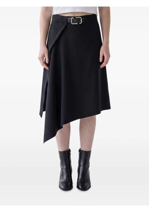 The Attico belted asymmetric skirt - Black
