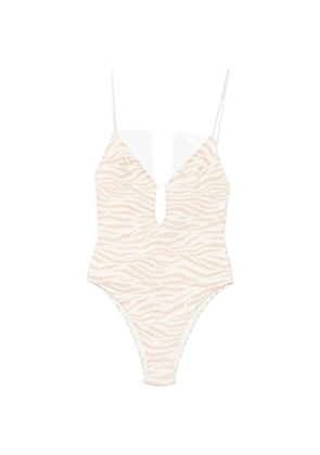 MC2 Saint Barth Crunchy zebra-print swimsuit - Neutrals