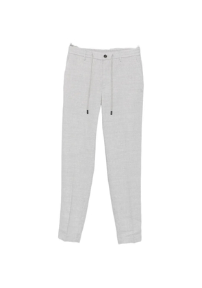 Peserico drawstring-waistband tailored trousers - Grey