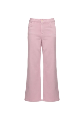 EMME EMMHOBBY logo-patch wide-leg trousers - Pink