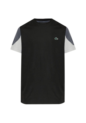 Lacoste logo-patch panelled T-shirt - Black
