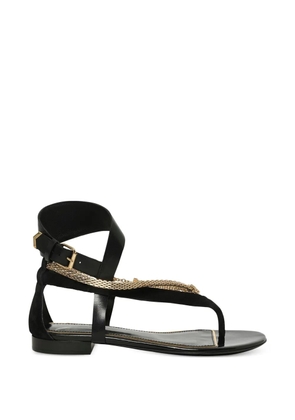 Lanvin chain-embellished buckle-fastening sandals - Black