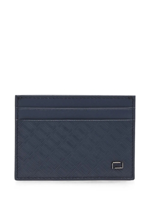 Lancel Leon monogram-embossed cardholder - Blue