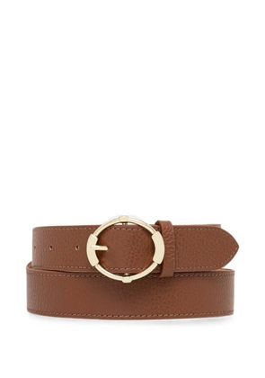 Coccinelle Marlie grained-leather belt - Brown