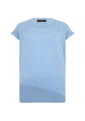 Moorer short-sleeve cashmere sweater - Blue
