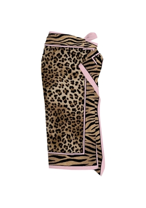 MC2 Saint Barth animal-print sarong maxi skirt - Neutrals
