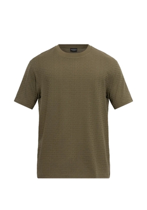 Emporio Armani monogram-pattern short-sleeve T-shirt - Green