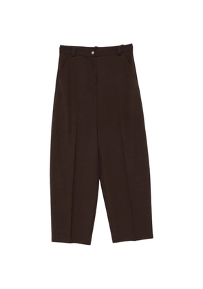 PINKO Balbino logo-patch wide-leg trousers - Brown