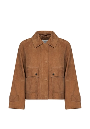 Weekend Max Mara raglan-sleeve suede jacket - Brown