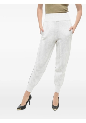 ART ESSAY high-waisted cotton-knit trousers - White