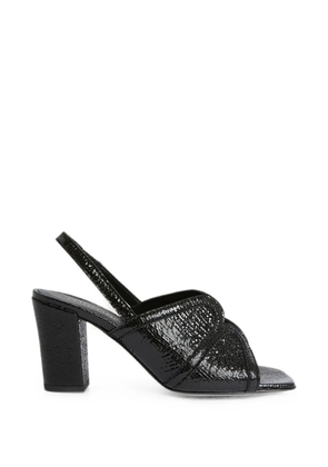 MOMONÌ Baca laminated-leather sandals - Black